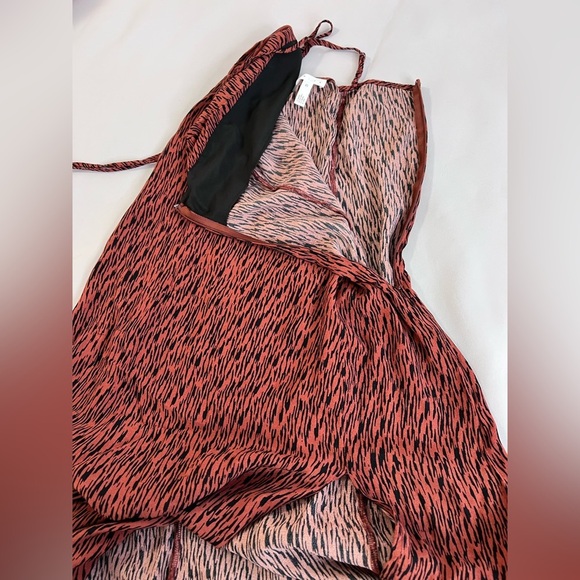 Leith MIDI Dress Rust Henna Size XS Women’s Zipper On The Side - Picture 12 of 13